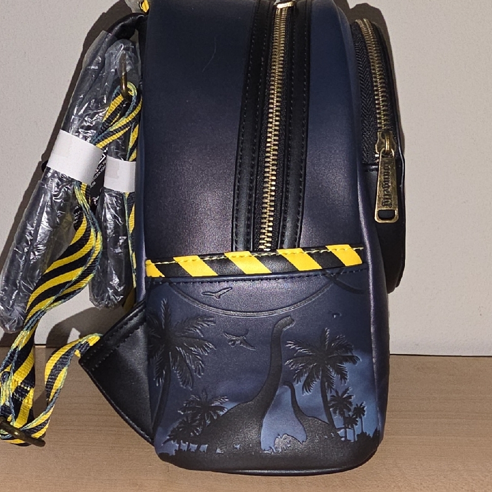 Loungefly Jurassic Park Blue and Black Backpack - Picture 5 of 10